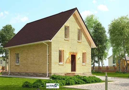 Проект дома с мансардным этажом Цены строительства дома из кирпича в ...